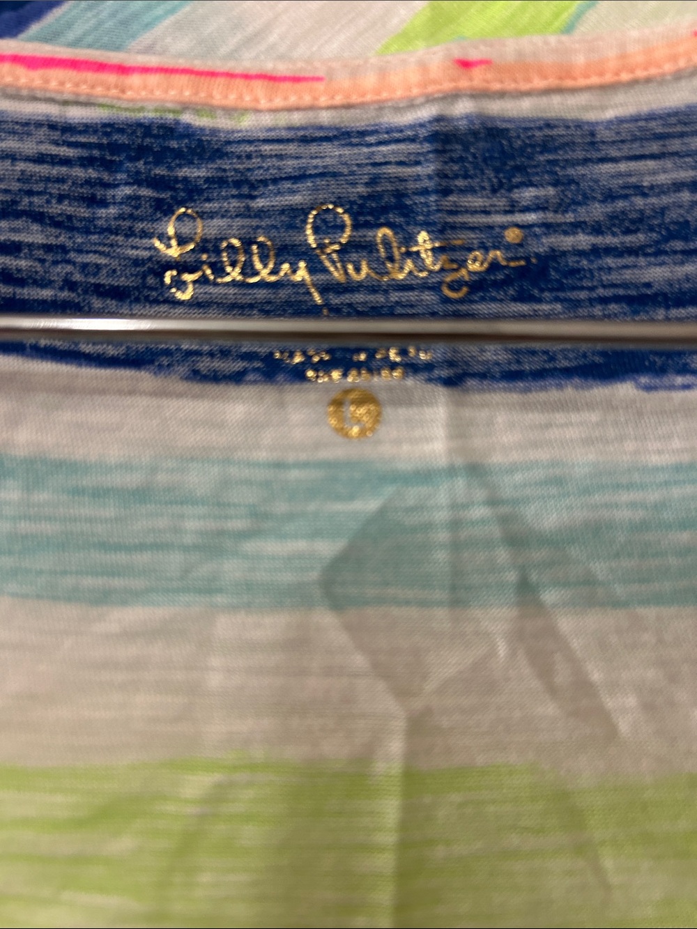 Lily Pulitzer Striped V-Neck Tank Top in Navy, Pink & Green - Picture 2 of 2